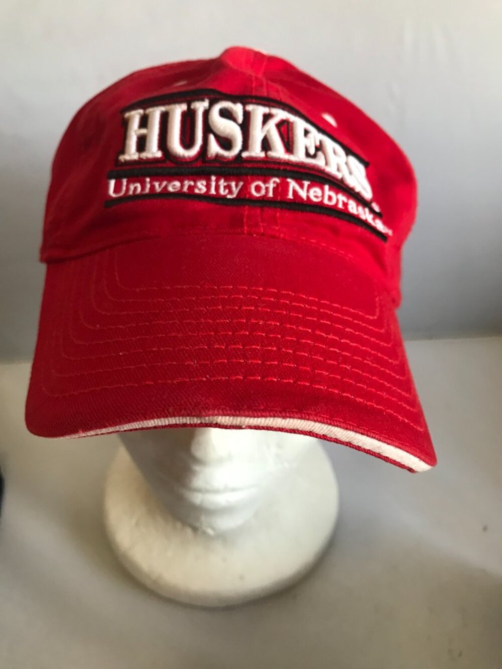 University of Nebraska Huskers Hat Red Adj. Buckle Unisex The Game